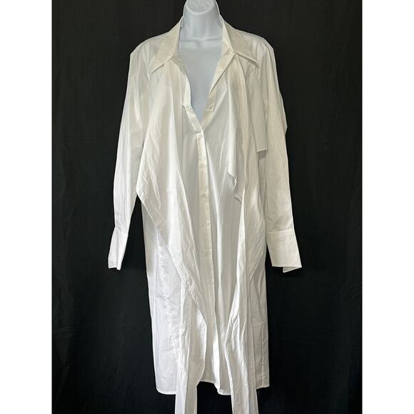 NWT RIZHUO Wrap Shirt Dress XL Minimalist Lagenlook Asian Designer City Chic - Picture 10 of 16